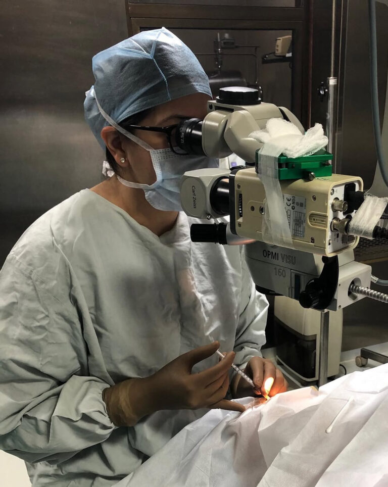 Dr Urmi - giving injection